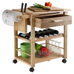 Finland Kitchen Cart Wood/Natural - Winsome -Restaurant Furniture Store GUEST aa66f738 8005 4936 99cd 51e0c8b541bd