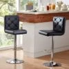 Hywela Bar Stools, Modern PU Leather Adjustable Swivel Barstools, Armless Kitchen Island Counter Bar Stools With Bigger Base, Set Of 2,Comfy- The Pop Home -Restaurant Furniture Store GUEST aaf21e68 8a5d 4d11 b697 0958bb1c8958