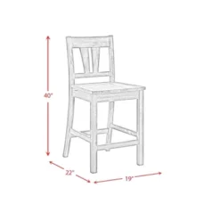 2pc Grayson Counter Height Barstool And Side Chair Set With Wooden Seats Gray - Picket House Furnishings -Restaurant Furniture Store GUEST abadd4e8 d48f 4760 943d 45e21d507f8a