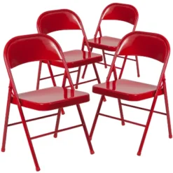 Flash Furniture 4 Pack HERCULES Series Double Braced Metal Folding Chair -Restaurant Furniture Store GUEST abb0f3ce 2b9f 41b1 aa81 c07cd0a4567b