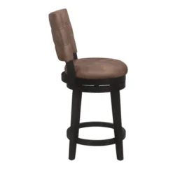 26" Kaede Wood And Upholstered Swivel Counter Height Barstool Black/Chestnut - Hillsdale Furniture 13 26" Kaede Wood And Upholstered Swivel Counter Height Barstool Black/Chestnut - Hillsdale Furniture -Restaurant Furniture Store GUEST abbb593e 0b95 4052 b216 75fe4b53c069