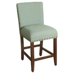 24" Upholstered Counter Height Barstool With Nailheads - HomePop -Restaurant Furniture Store GUEST abd80287 437c 43df a4b9 e3511e14ad99