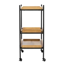 Jengarn Rolling Bar Cart Natural/Black - Aiden Lane -Restaurant Furniture Store GUEST ac660876 1978 4af0 9433 96979c7328e0