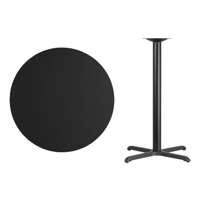 Flash Furniture 36'' Round Laminate Table Top With 30'' X 30'' Bar Height Table Base 3 Flash Furniture 36'' Round Laminate Table Top With 30'' X 30'' Bar Height Table Base