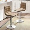 Hywela Bar Stools, Modern PU Leather Adjustable Swivel Barstools, Armless Kitchen Island Counter Bar Stools With Bigger Base, Set Of 2,Stylish- The Pop Home -Restaurant Furniture Store GUEST adfd34e7 6b7f 4814 82db e5ddfc6a7e57
