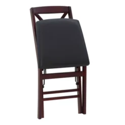 Set Of 2 Triena X Back Folding Chair Upholstered Seat Espresso - Linon -Restaurant Furniture Store GUEST afa1184c daec 46d6 a19e 30861807000c