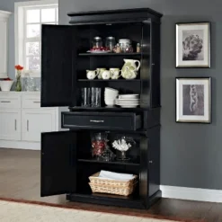 Parsons Pantry Storage Wood/Black - Crosley -Restaurant Furniture Store GUEST b0061ae8 c883 407e 9af7 784c034df403