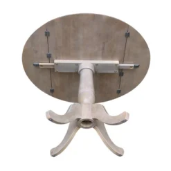 Nathaniel Round Dual Drop Leaf Pedestal Table Gray Taupe - International Concepts -Restaurant Furniture Store GUEST b06633eb 8763 4971 b01f 49e95667dd3b