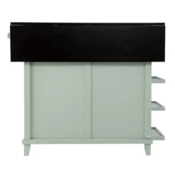 Thall Freestanding Kitchen Island Mint Green/Black - Aiden Lane -Restaurant Furniture Store GUEST b15a1c19 ba09 4162 b5f5 098d64e4ca83