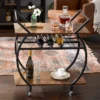 Jomeed Wood And Metal Portable Rolling Kitchen Bar Or Coffee Cart With 3 Bottle Horizontal Wine Rack With Handles And Lockable Casters, Gray Oak 2 Jomeed Wood And Metal Portable Rolling Kitchen Bar Or Coffee Cart With 3 Bottle Horizontal Wine Rack With Handles And Lockable Casters, Gray Oak -Restaurant Furniture Store GUEST b2040858 bacb 40d0 99db 25d6e1846d3b