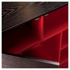 Southern Enterprises Elgin Bar Cabinet Wood/Black - Aiden Lane -Restaurant Furniture Store GUEST b21dd140 cca0 4ff3 a2c4 fb5427186c13