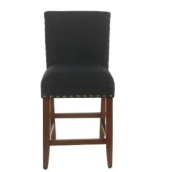 24" Upholstered Counter Height Barstool With Nailheads - HomePop -Restaurant Furniture Store GUEST b451596f 7f0a 4773 a66d 92ec8728f4f9