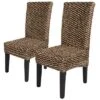 2pc Water Hyacinth Parson Chairs Natural/Black - Stylecraft -Restaurant Furniture Store GUEST b5595410 7203 4bd5 89bd fa272b56eb4d