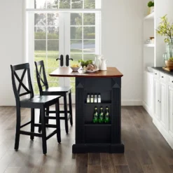 Coventry Drop Leaf Top Kitchen Island With X-Back Stools Black - Crosley 13 Coventry Drop Leaf Top Kitchen Island With X-Back Stools Black - Crosley -Restaurant Furniture Store GUEST b569d1a0 d354 4b7c a5c5 a781e64ee75f