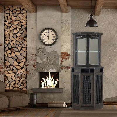 Corner Bar Unit With Mesh Doors - Home Source 7 Corner Bar Unit With Mesh Doors - Home Source - Image 5