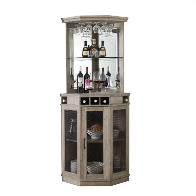 Corner Bar Unit With Mesh Doors - Home Source 9 Corner Bar Unit With Mesh Doors - Home Source - Image 7