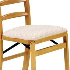 Set Of 2 Shaker Ladderback Folding Chair Oak Brown - Stakmore