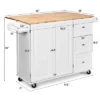 Costway Drop-Leaf Kitchen Island Trolley Cart Wood Storage Cabinet W/ Spice Rack White 1 Costway Drop-Leaf Kitchen Island Trolley Cart Wood Storage Cabinet W/ Spice Rack White -Restaurant Furniture Store GUEST b8924580 4c41 479d 9c6d 3e5988645da1