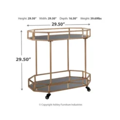 Daymont Bar Cart Gold Finish - Signature Design By Ashley -Restaurant Furniture Store GUEST b927ff8b bc38 4e8d b39c 673510dd2449