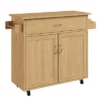 Kitchen Island With Spice Rack And Storage Cabinet - Rolling Cart With Drawers To Use As Coffee Bar, Microwave Stand, Or Storage By Lavish Home (Oak) -Restaurant Furniture Store GUEST b93cb3a3 559d 4097 bbea 2b8b1dd1cdf5