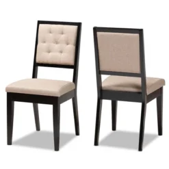 2pc Gideon Wood Dining Chair Set - Baxton Studio -Restaurant Furniture Store GUEST b996233f b138 4602 86f9 8815803e4cfc