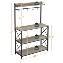 Yaheetech 4-Tier Kitchen Storage Rack With 5 S Hooks -Restaurant Furniture Store GUEST ba22f636 8c89 4727 9a0b 070234e8abf6