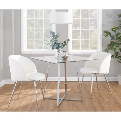 36" Cosmo Square Dining Table Glass - LumiSource 8 36" Cosmo Square Dining Table Glass - LumiSource - Image 6