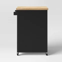 Windham Wood Top Kitchen Cart - Black - Threshold™ -Restaurant Furniture Store GUEST ba6cd08c 62b1 4d30 a86d d2e971ffa715