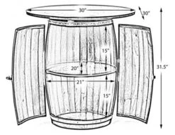 Vintiquewise Wine Barrel Round Table Wine Storage Cabinet -Restaurant Furniture Store GUEST ba9a5609 eb86 40da ba87 425d2250c101