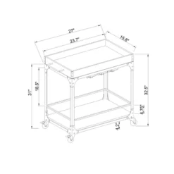 Franklin Bar Cart And Wine Rack Weathered Gray - Threshold™ -Restaurant Furniture Store GUEST baddc049 bc6c 41a3 9626 2f6e9e0bb00f