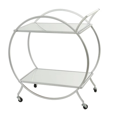 Contemporary Glam Metal Bar Cart - Olivia & May 14 Contemporary Glam Metal Bar Cart - Olivia & May - Image 12