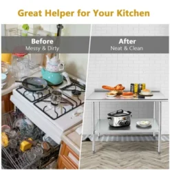 Costway Stainless Steel Table For Prep & Work W/ Backsplash 19 Costway Stainless Steel Table For Prep & Work W/ Backsplash -Restaurant Furniture Store GUEST bc4a9fc8 7b9e 43ad a16d 1964388eaf92
