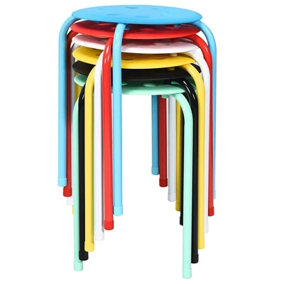 Costway Set Of 6 Portable Plastic Stack Stools Backless Classroom Seating 13 Costway Set Of 6 Portable Plastic Stack Stools Backless Classroom Seating - Image 11