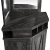 Home Source Charcoal Corner Bar Unit With Built-in Wine Rack And Lower Cabinet 1 Home Source Charcoal Corner Bar Unit With Built-in Wine Rack And Lower Cabinet -Restaurant Furniture Store GUEST bcdd3806 9b9d 4454 b04d f3dc6077b087