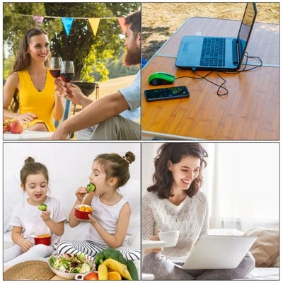 Unique Bargains Bed Sofa Foldable Laptop Table Portable Picnic Bed Tray Reading Working Desks 24 X 16.1 X 10.6-inch 1Pc 6 Unique Bargains Bed Sofa Foldable Laptop Table Portable Picnic Bed Tray Reading Working Desks 24 X 16.1 X 10.6-inch 1Pc - Image 4