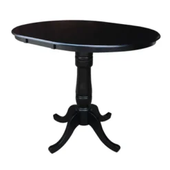 36" Round Top Pedestal Counter Height 12" Drop Leaf Dining Table Black - International Concepts 9 36" Round Top Pedestal Counter Height 12" Drop Leaf Dining Table Black - International Concepts -Restaurant Furniture Store GUEST bec71017 70db 4d98 8ffc 9077a9d7e59c