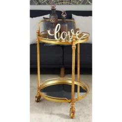 Traditional Iron And Mirrored Bar Cart Brass - Olivia & May 13 Traditional Iron And Mirrored Bar Cart Brass - Olivia & May -Restaurant Furniture Store GUEST c0ea4256 fe20 4f1d b545 a6afacfd4e5f