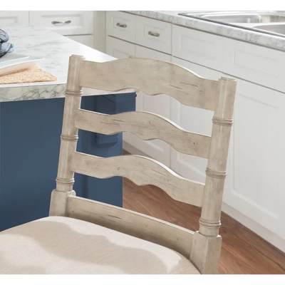 24" Marino Counter Height Barstool Upholstered Seat & Back - Linon 9 24" Marino Counter Height Barstool Upholstered Seat & Back - Linon - Image 7