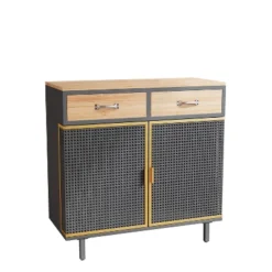 31.5" Modern Carbonized Bamboo Sideboard With 2 Drawers - ModernLuxe -Restaurant Furniture Store GUEST c228ba31 c72e 45f6 9e30 d465dc3bd496