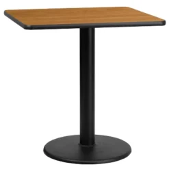 Emma And Oliver 30" Square Laminate Table Top With 18" Round Table Height Base -Restaurant Furniture Store GUEST c250036c 6880 40d3 a42c f5414ce920d6