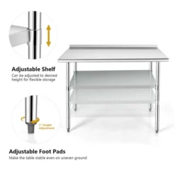 Costway Stainless Steel Table For Prep & Work W/ Backsplash 20 Costway Stainless Steel Table For Prep & Work W/ Backsplash -Restaurant Furniture Store GUEST c2a3bfe2 ec11 4d92 8e3f 7d770f22a63f