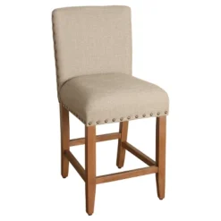 24" Upholstered Counter Height Barstool With Nailheads - HomePop -Restaurant Furniture Store GUEST c2f4d03f 4d96 4c71 a157 5ed2b0f23065