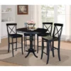 36" Draco Round Top Extension Dining Table With 12" Leaf And 4 X-Back Barstools Black - International Concepts 2 36" Draco Round Top Extension Dining Table With 12" Leaf And 4 X-Back Barstools Black - International Concepts -Restaurant Furniture Store GUEST c32888ff ae29 4f4d b649 084660e3a6b8