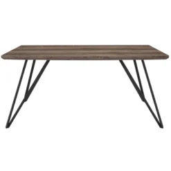 Merrick Lane Rectangular Dining Table - Wood Finish Kitchen Table With Retro Hairpin Legs -Restaurant Furniture Store GUEST c343f5c8 b358 4eb3 9815 ac2352322363