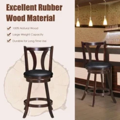 Costway Set Of 2 Swivel Bar Stool 24'' Counter Height Leather Padded Dining Kitchen Chair 18 Costway Set Of 2 Swivel Bar Stool 24'' Counter Height Leather Padded Dining Kitchen Chair -Restaurant Furniture Store GUEST c36b13ce f22a 4800 8e02 abdc39cd4ecb