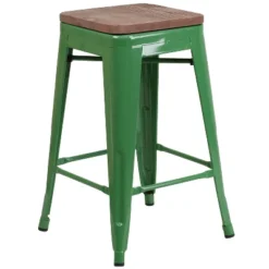 Merrick Lane Backless Metal Dining Stool With Wooden Seat For Indoor Use -Restaurant Furniture Store GUEST c37000a0 48f9 4cfe a9a7 d8213af86512