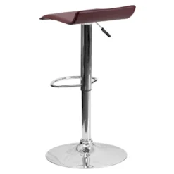 Emma And Oliver Solid Wave Seat Vinyl Adjustable Height Barstool With Chrome Base -Restaurant Furniture Store GUEST c3b7f51e 6e1b 40ef 8489 cd9cdd5660db
