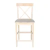 X Back Counter Height Barstool Unfinished - International Concepts -Restaurant Furniture Store GUEST c5216764 9c2d 4d90 97a9 92d5c5136e89