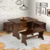 Colby Backless Nook Dining Sets Brown - Linon -Restaurant Furniture Store GUEST c6186d22 023a 428c b7f8 0e4164906052
