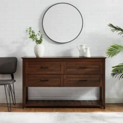 Transitional 4 Drawer Buffet - Saracina Home -Restaurant Furniture Store GUEST c6383927 bd15 4c3c a6c0 b8083c8d9325